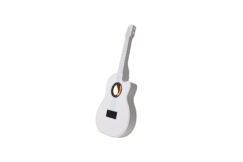 Rock Star Karaoke-Guitar Speaker & Microphone Combo - White