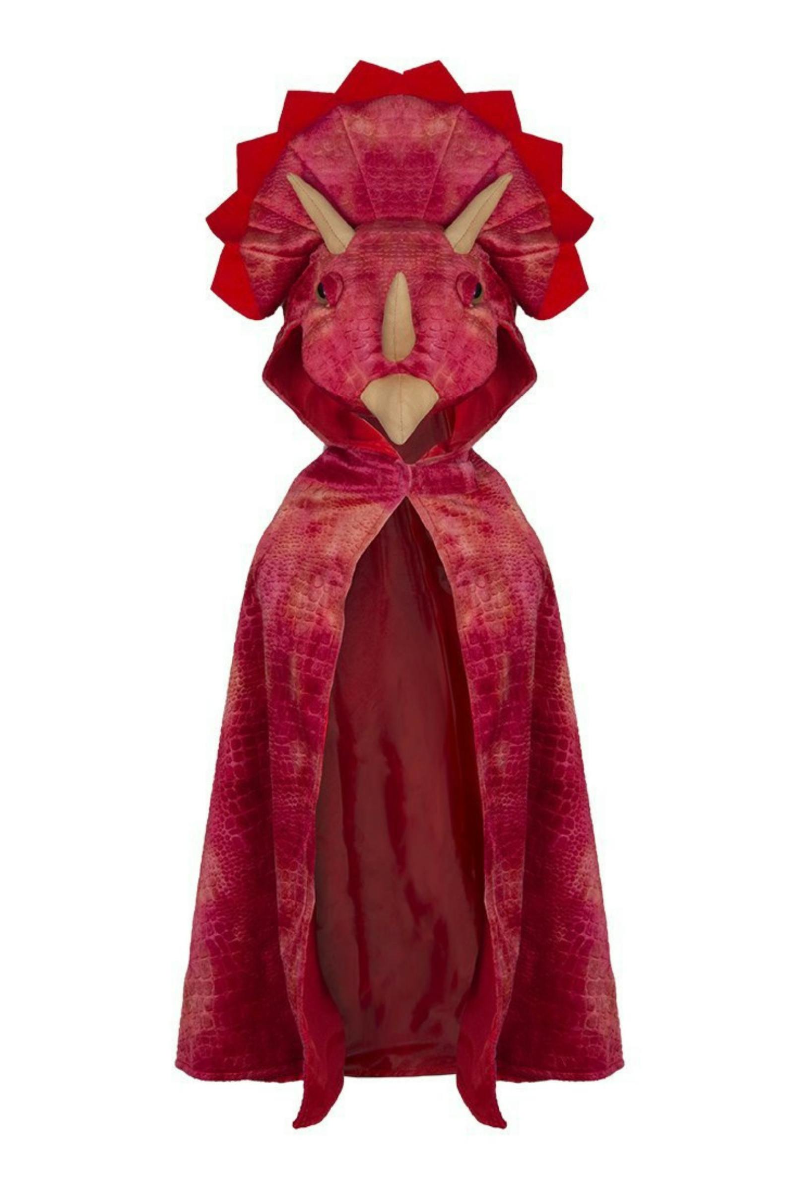 Triceratops Hooded Cape Size 4-5