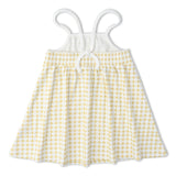 Organic Tie-Back Strap Dress - Dotty Gingham
