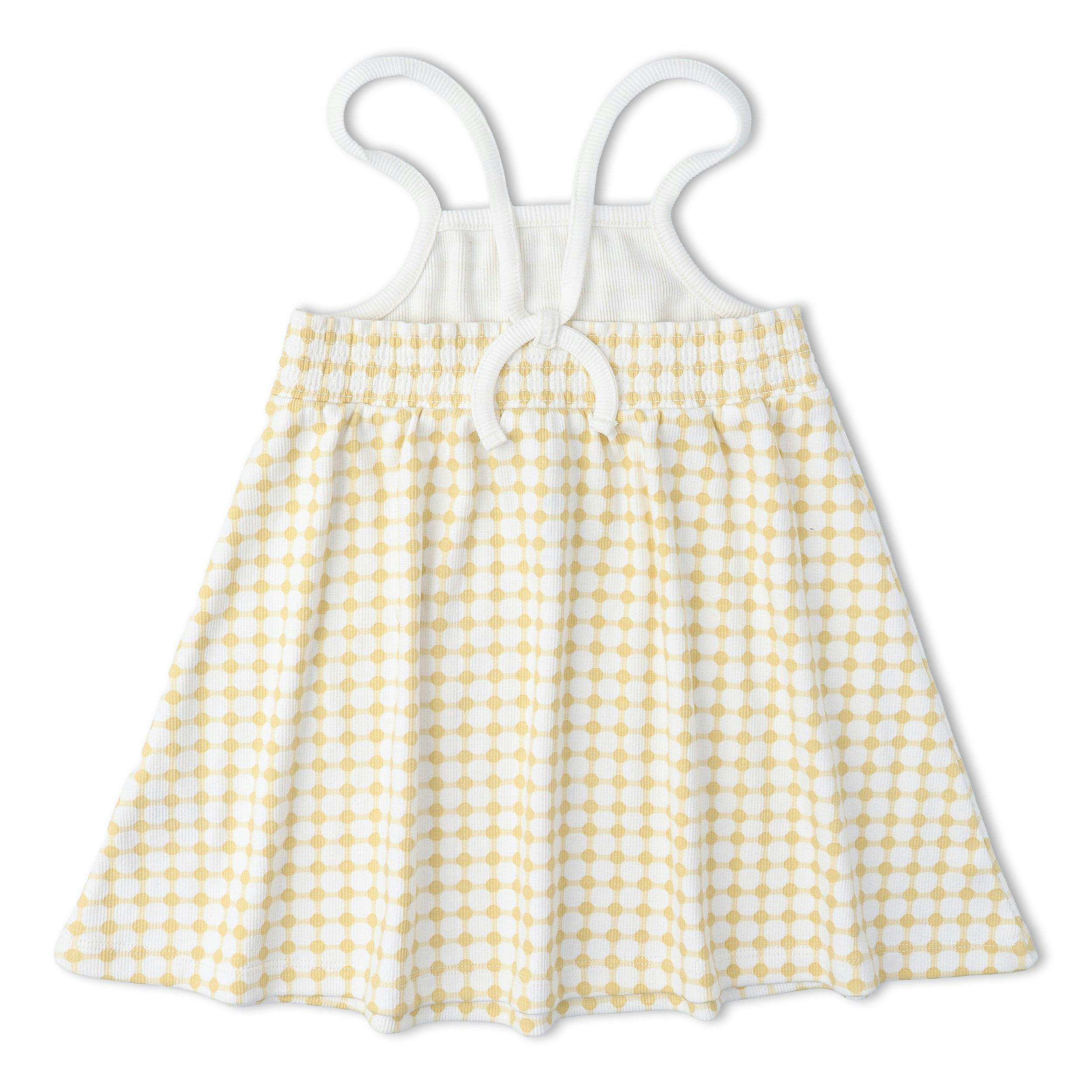 Organic Tie-Back Strap Dress - Dotty Gingham