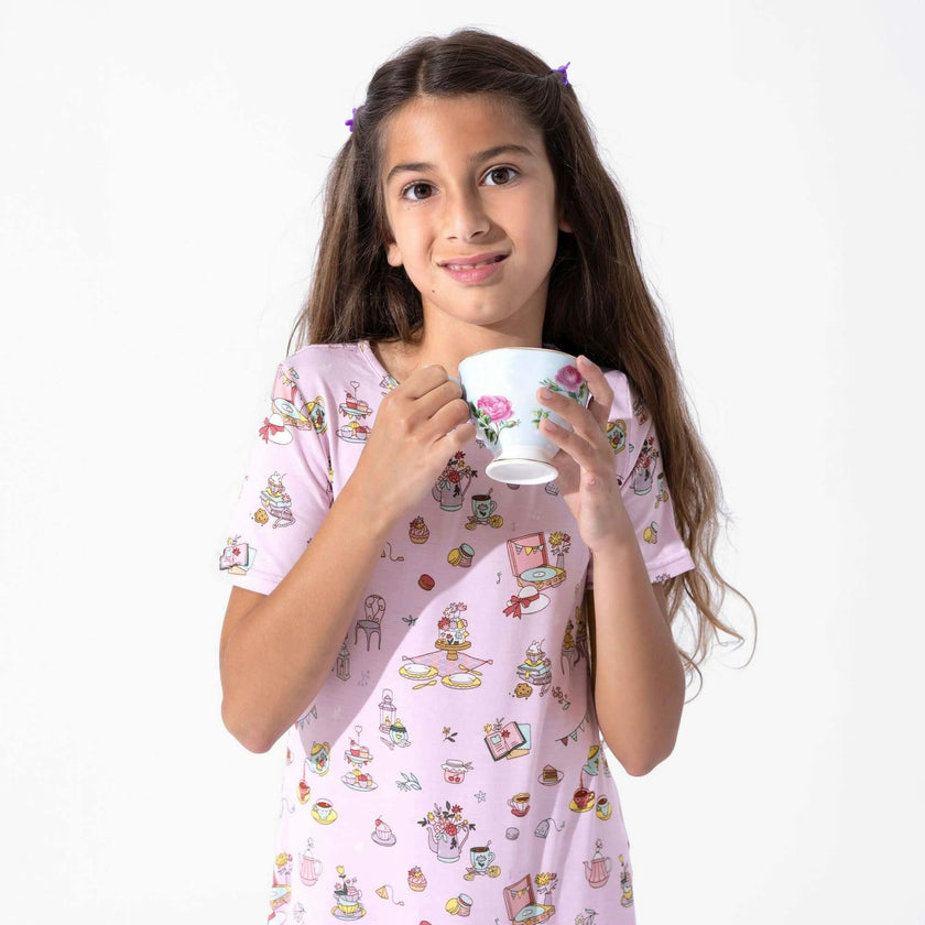 Tea Party Girls' Short Sleeve Dress