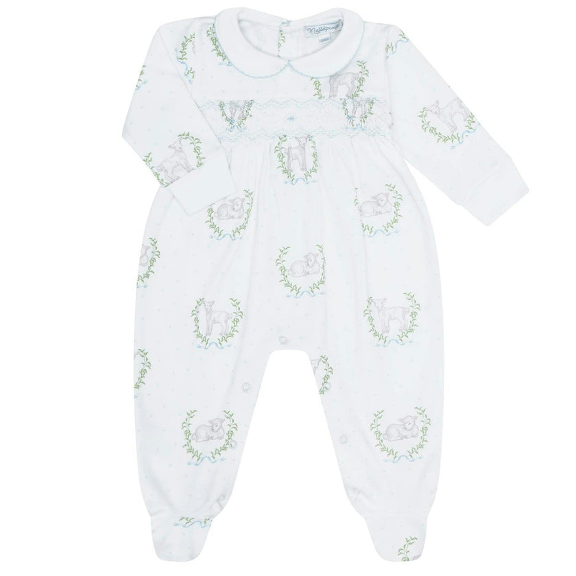 Print Smocked Footie