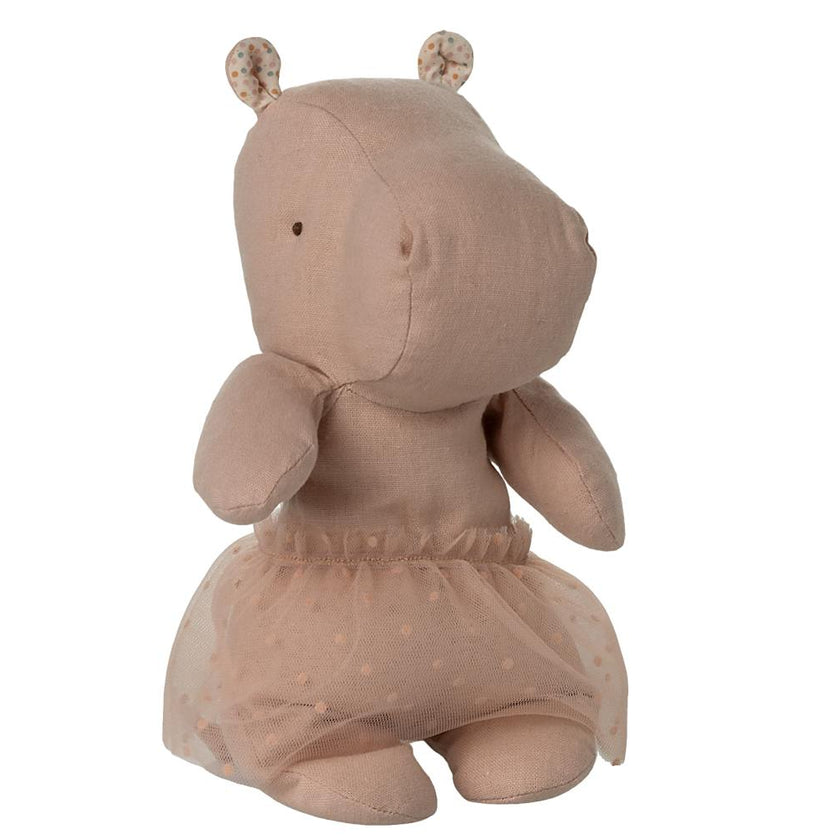 Hippo w. skirt, Small - Soft rose