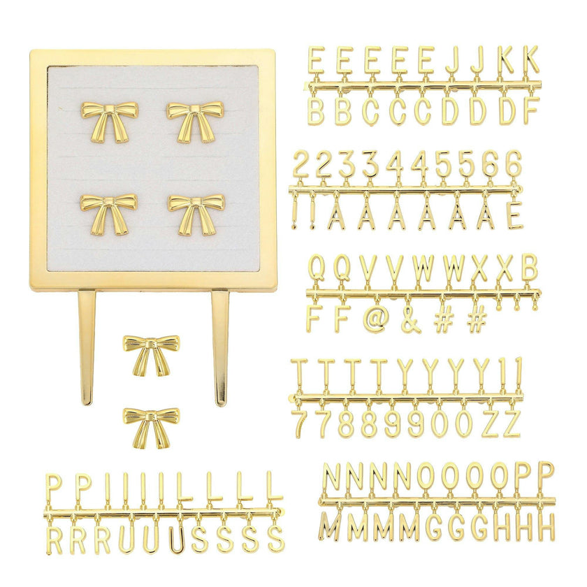 Lovely Little Letterboard Customizable Gold Cake Topper