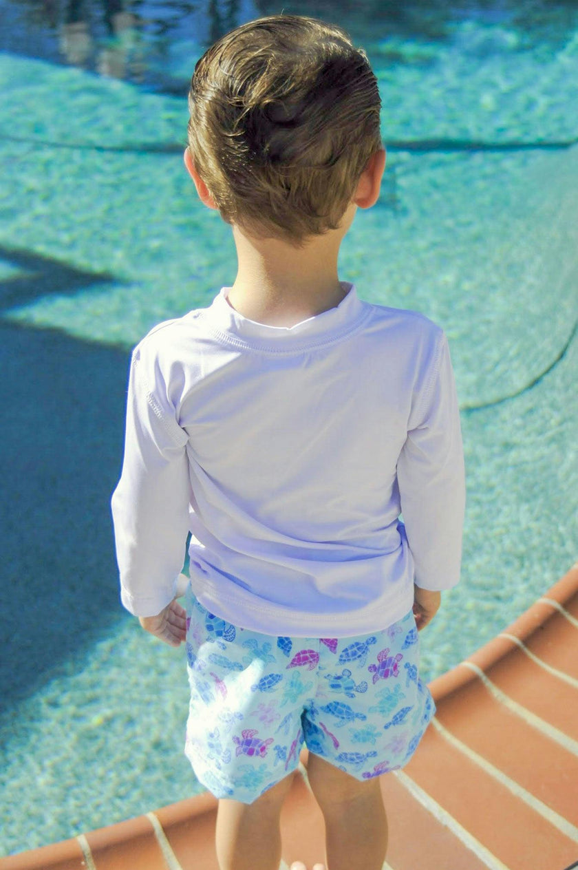 Turtle Print Swim Trunk
