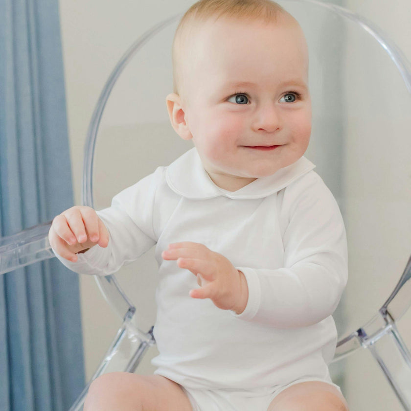 Ryann Pima Cotton Collared Onesie