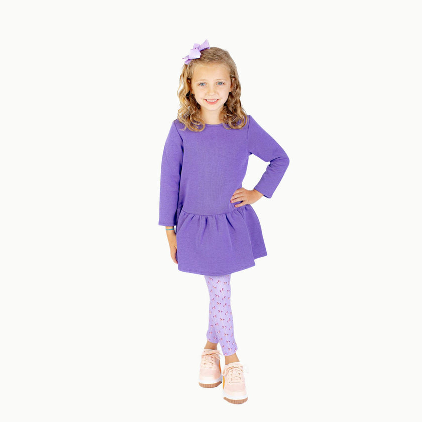 Nylon Leggings in Purple Carousel