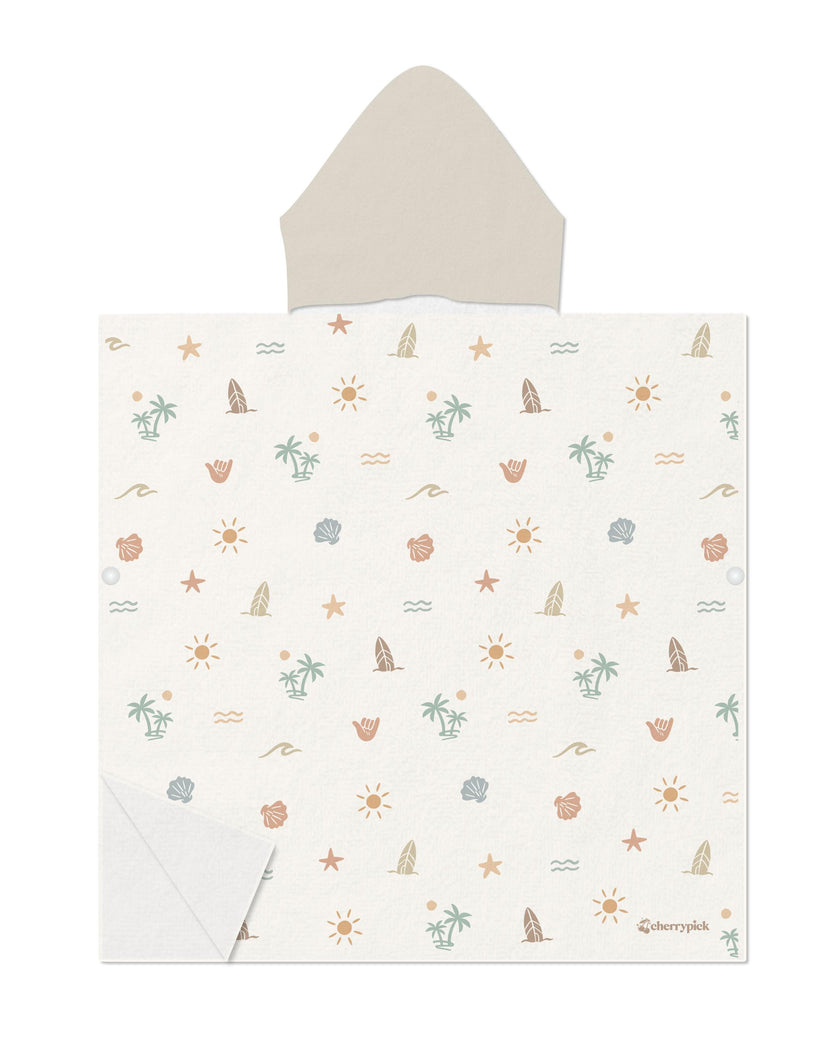 Kids Hooded Beach Poncho - Quick Dry Pool & Swim Towel