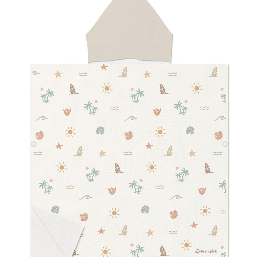 Kids Hooded Beach Poncho - Quick Dry Pool & Swim Towel