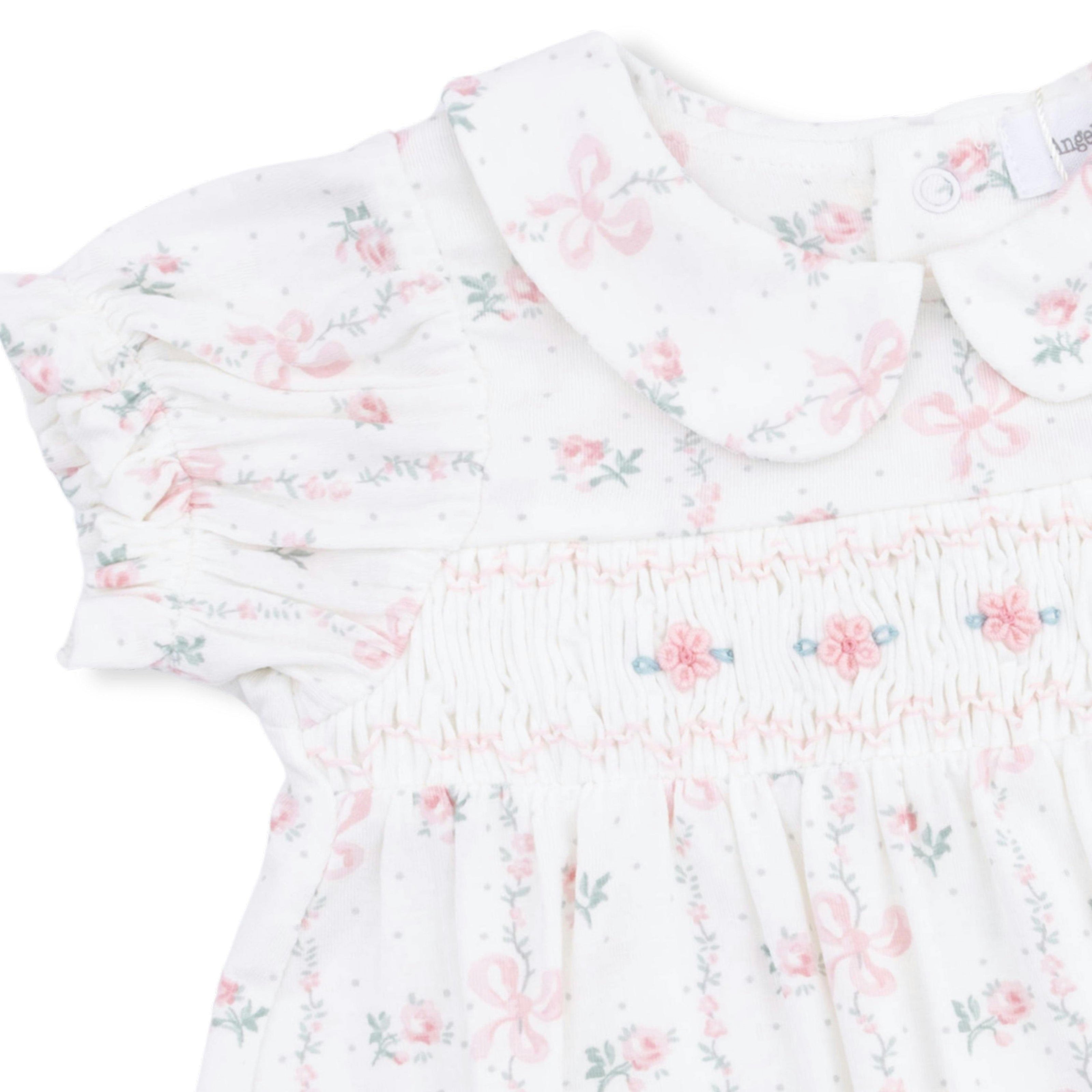 Dainty Buds and Bows - Smocked Dress Set