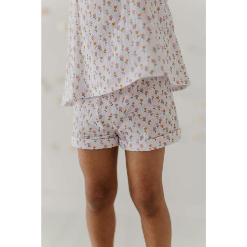 Girl's Gauze Tank & Short Set