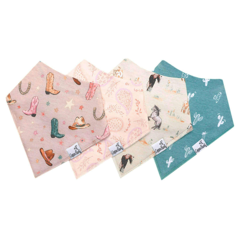 4 Pack Baby Bandana Bibs - Cheyenne