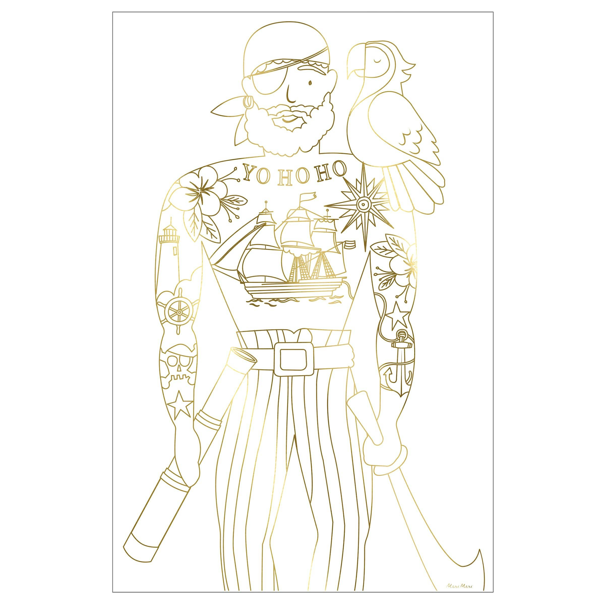 Pirate Coloring Posters