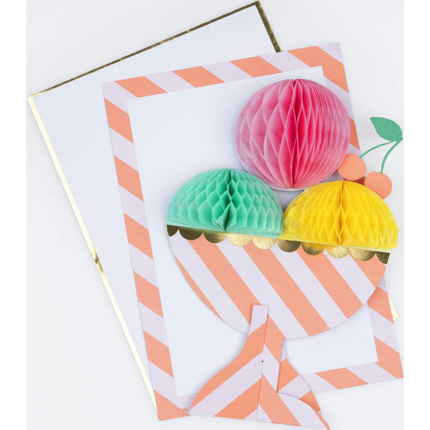 Honeycomb Ice Cream Sundae Birthday Card