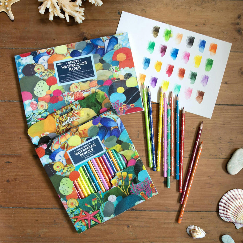 Piece & Love: Tidepool Watercolor Pencils - 24 Count