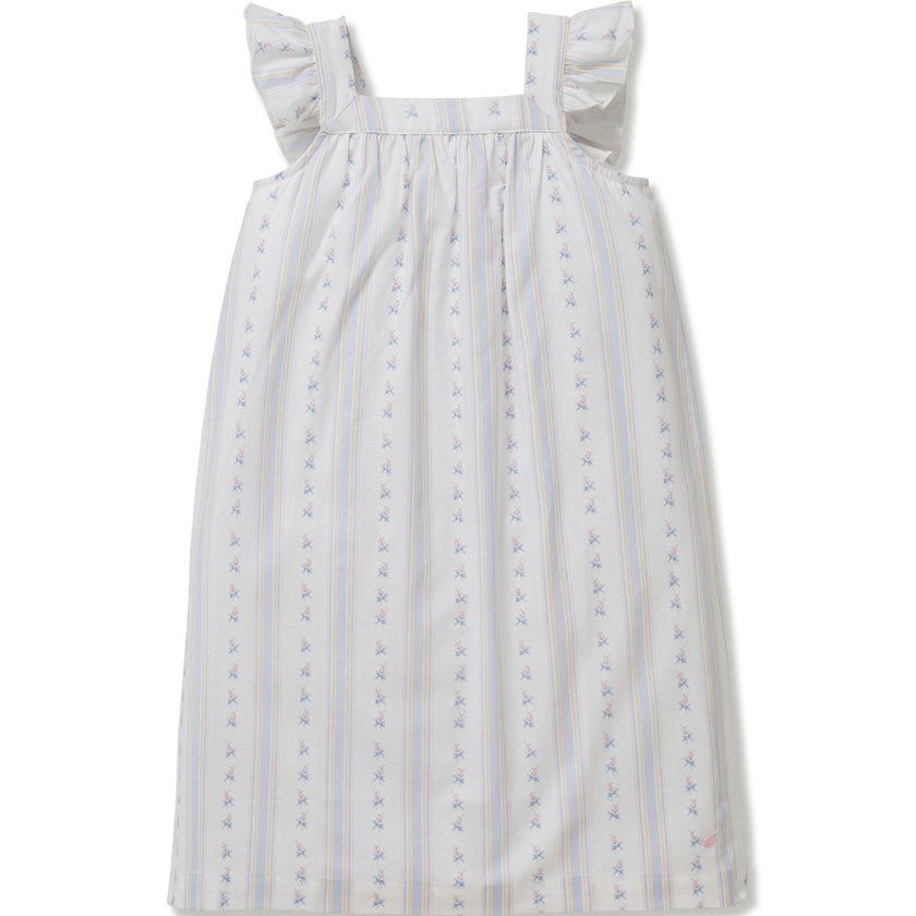Girl's Twill Clara Nightgown in Cottage Stripe