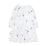 White Floral Embroidered Dress