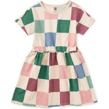 Short Sleeve Twirl Dress, Multi