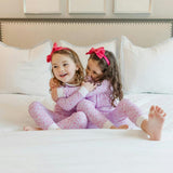 Ava Girls' Pajama Pant Set - Pink Savanna Safari