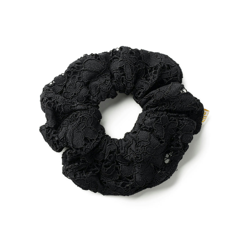 Halo Luxe Evelina Lace Scrunchie - Black