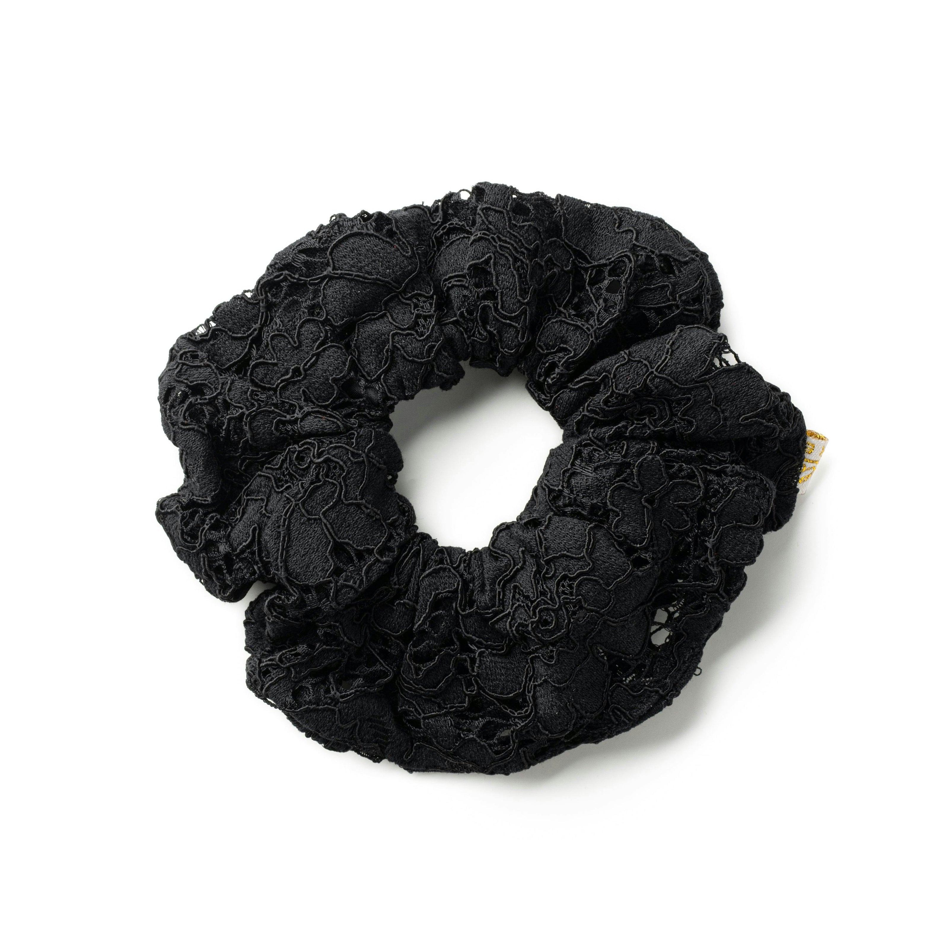 Halo Luxe Evelina Lace Scrunchie - Black