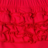 Infant Girls (0-12M) Quilted Knit Dress & Headband Set | Tulle Bows - Red