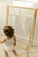 Cherry Print Onesie Set White/Blue