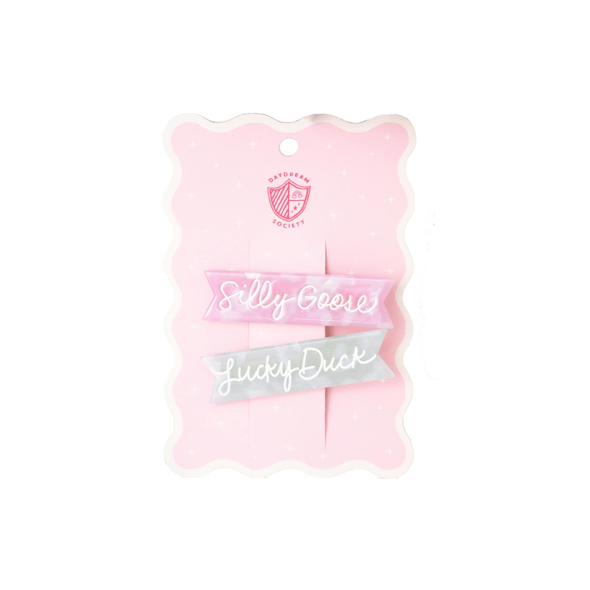 Silly Goose Acetate Hair Clip Set