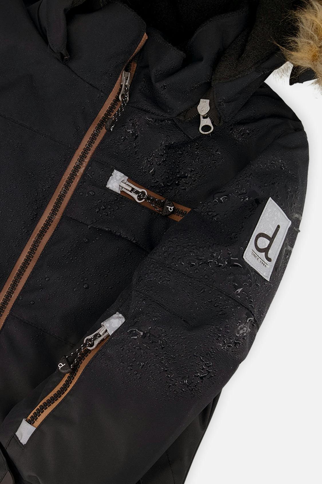 Two Piece Play Snowsuit Black And Beige