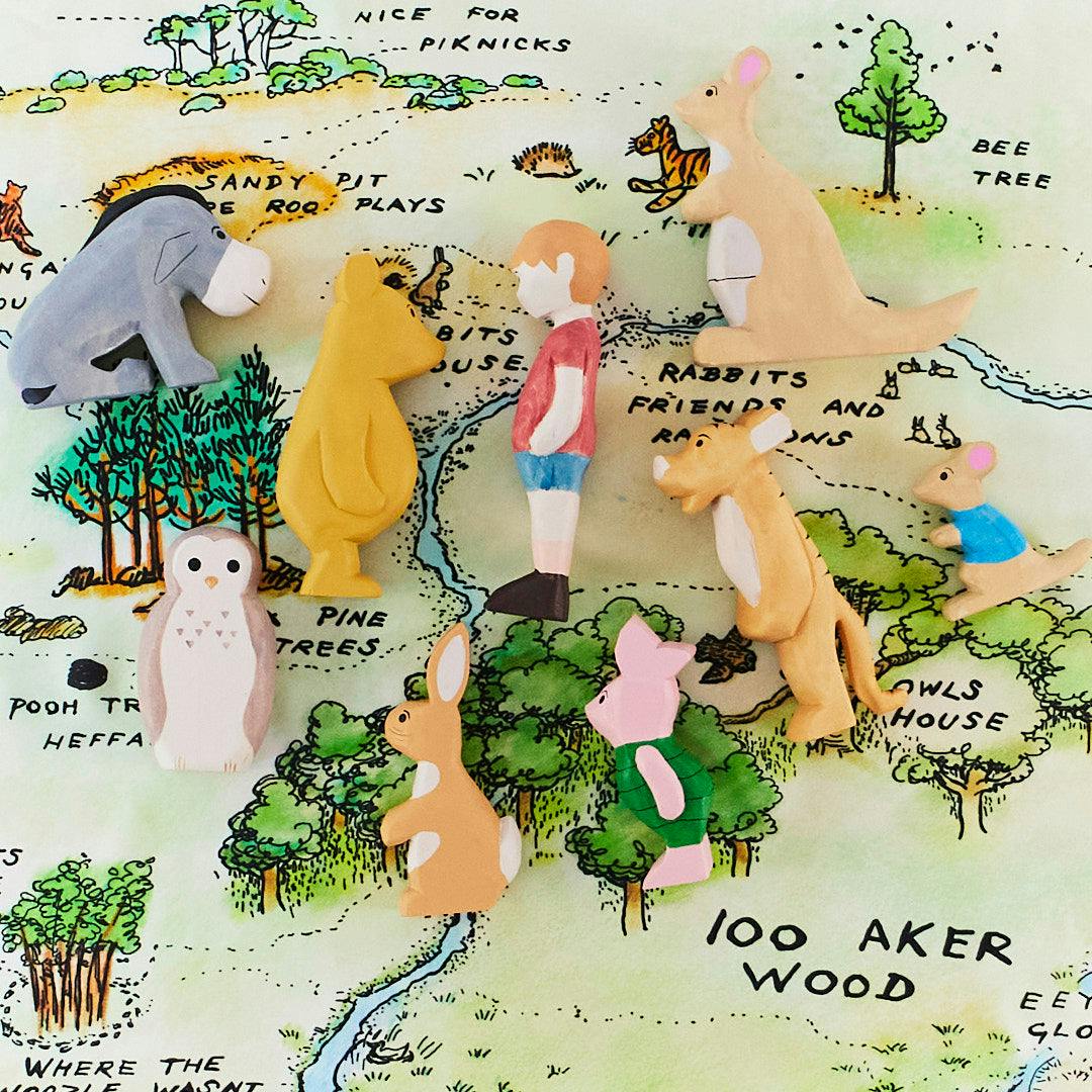 Sarah's Silks 100 Aker Woods & Complete Wooden Friends Set for Maisonette