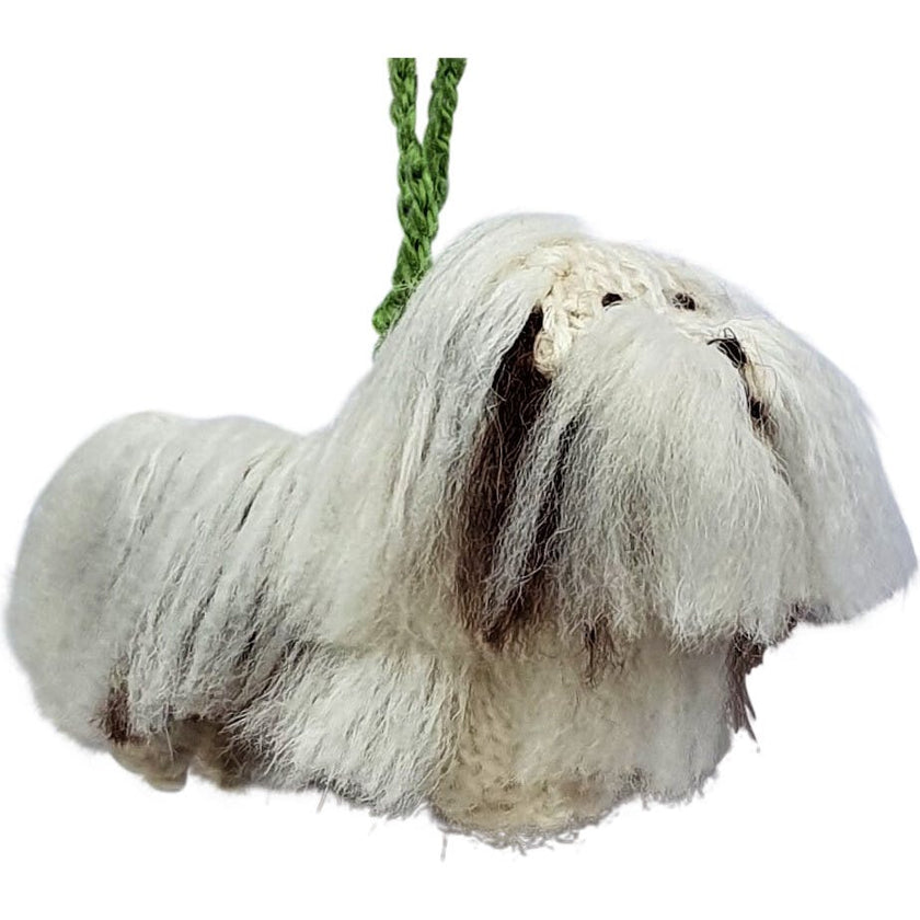 Havanese Hand Knit Christmas Ornament