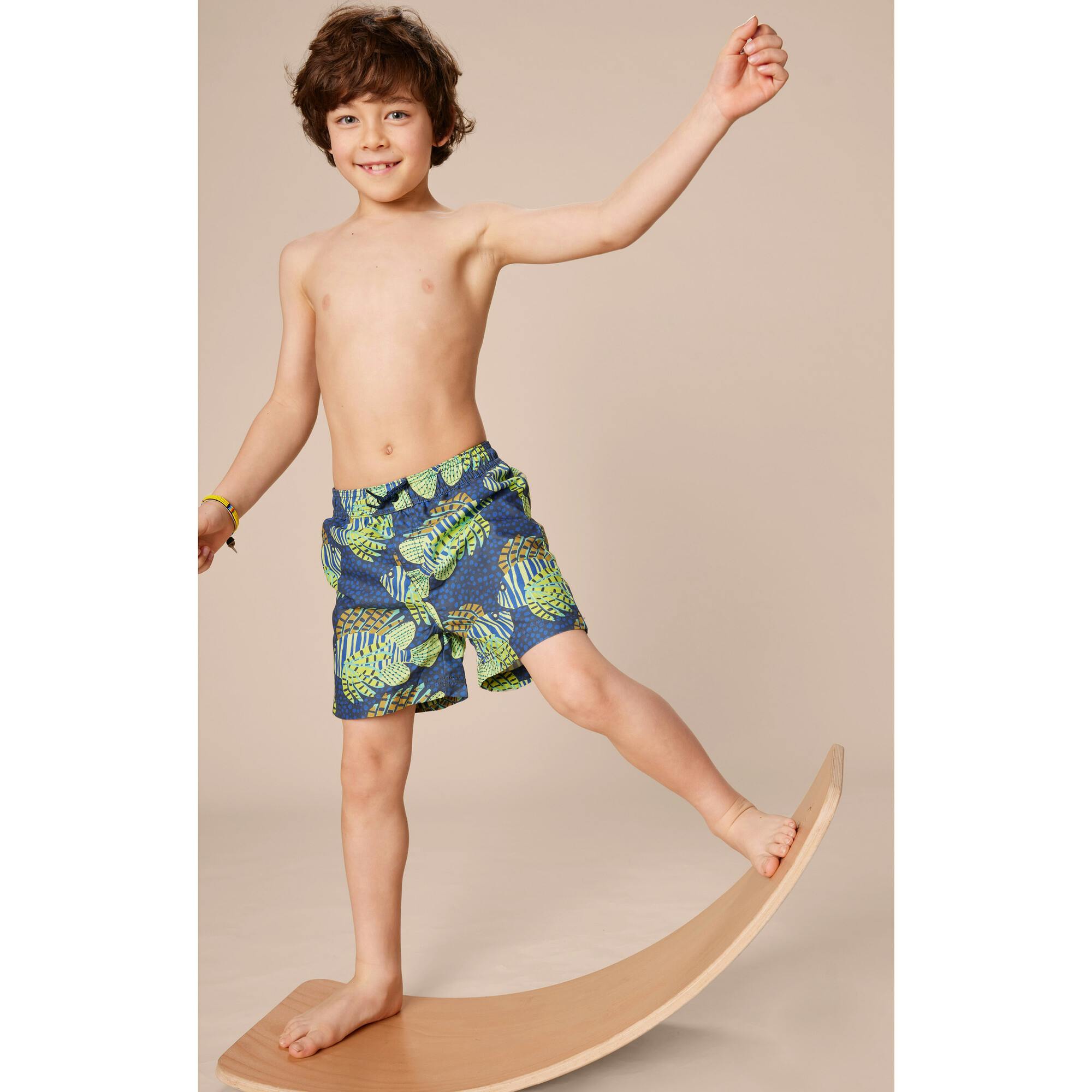 Shortie Mid-Thigh Swim Trunks, Multi
