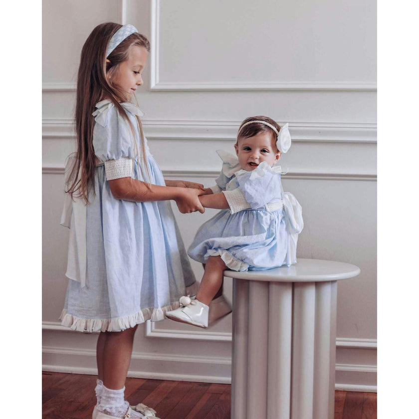 Charlotte Baby Blue Linen Dress