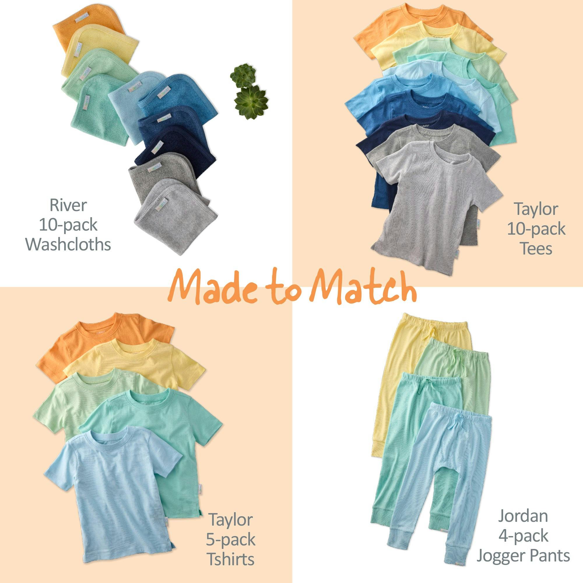 TAYLOR 5-Pack Toddler Short Sleeve T-Shirts