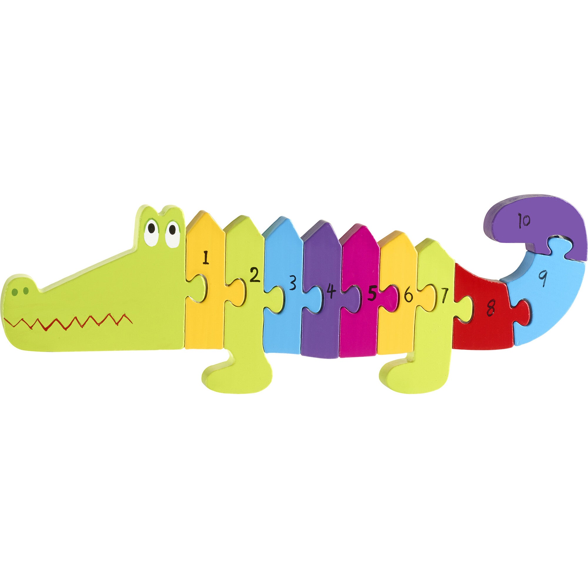 Orange Tree Toys: Number Puzzle - 11 Piece Wooden Puzzle