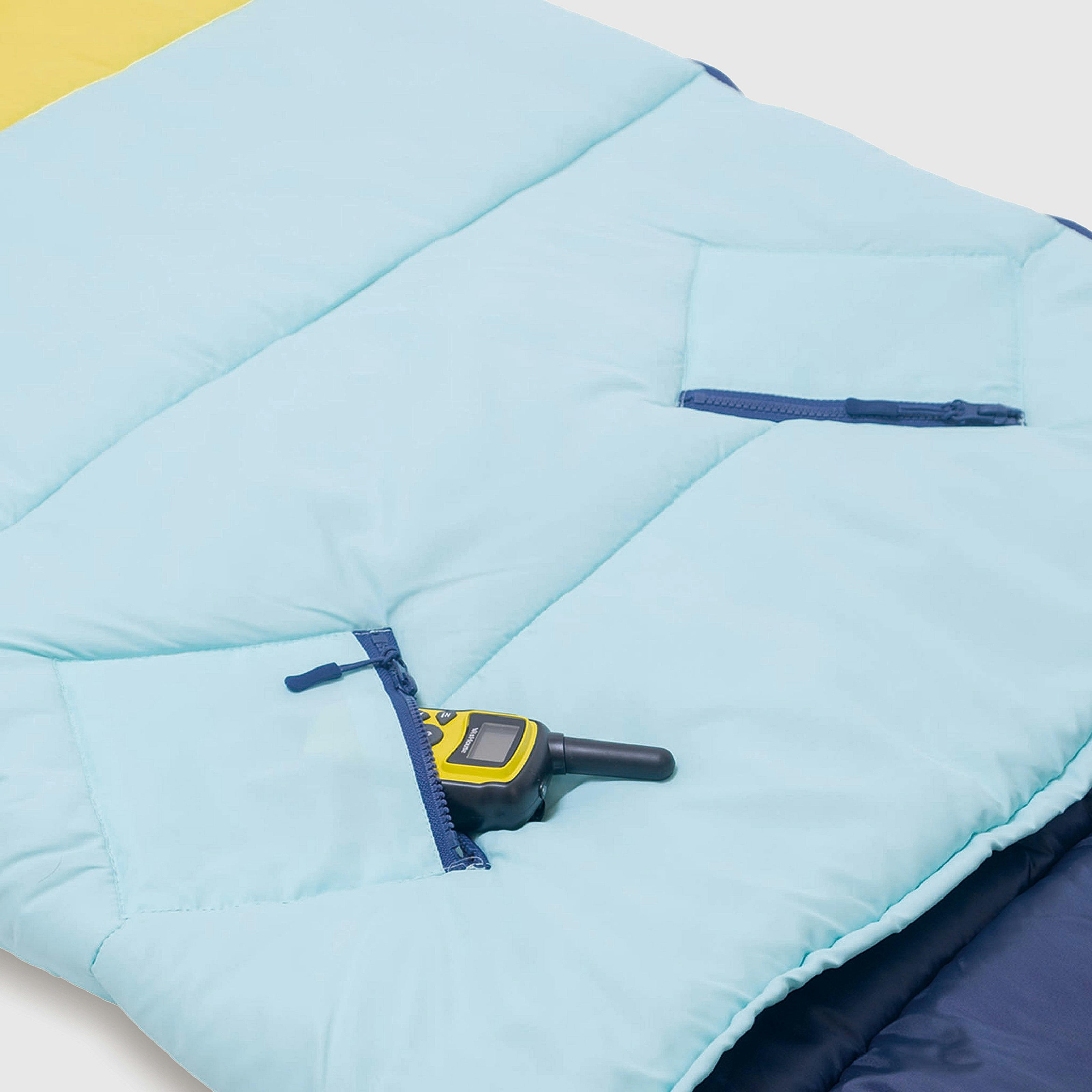 Sleep-N-Pack™ – Big Kid Size | Color Block Cali Teal, Buttercup Yellow & Navy Blue