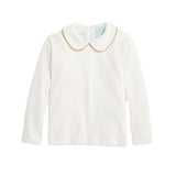 Riblio Peter Pan Collar Shirt, Cream