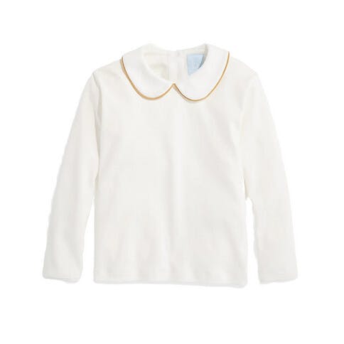 Riblio Peter Pan Collar Shirt, Cream