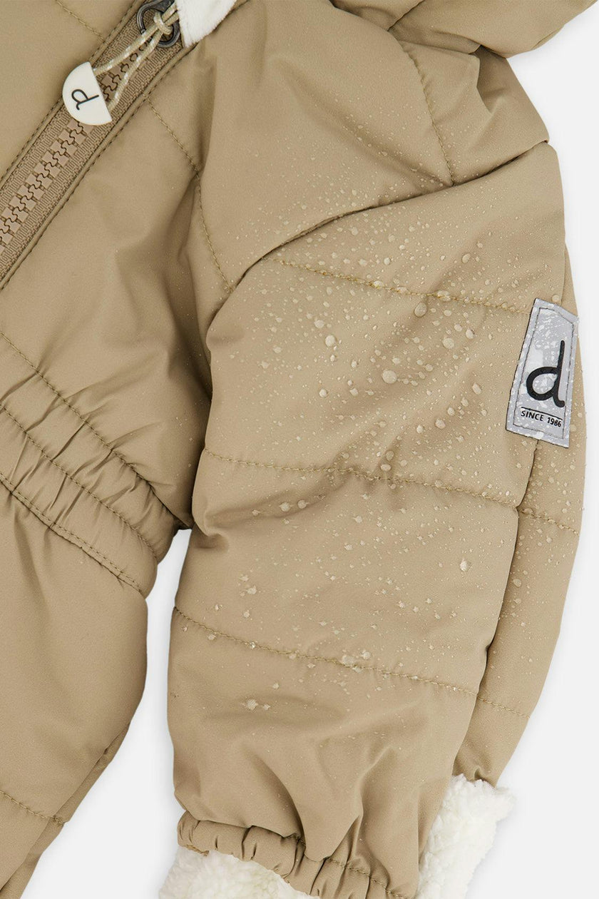 Baby One Piece Snowsuit For Car Seats Taupe
