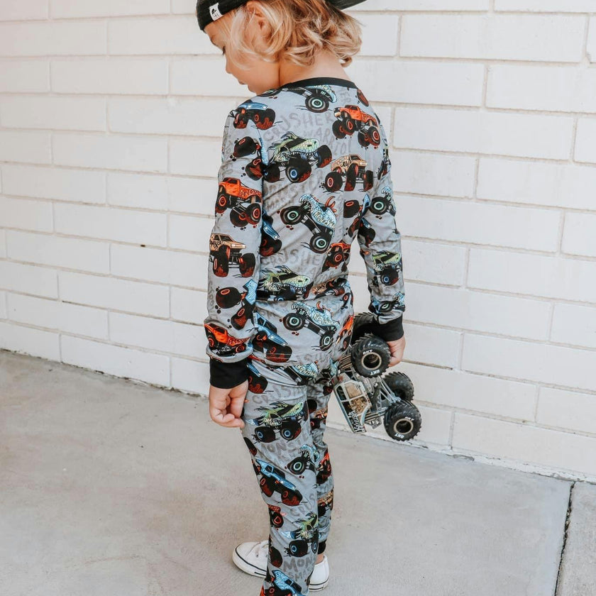 Monster Jams 2 Piece Pajama Set