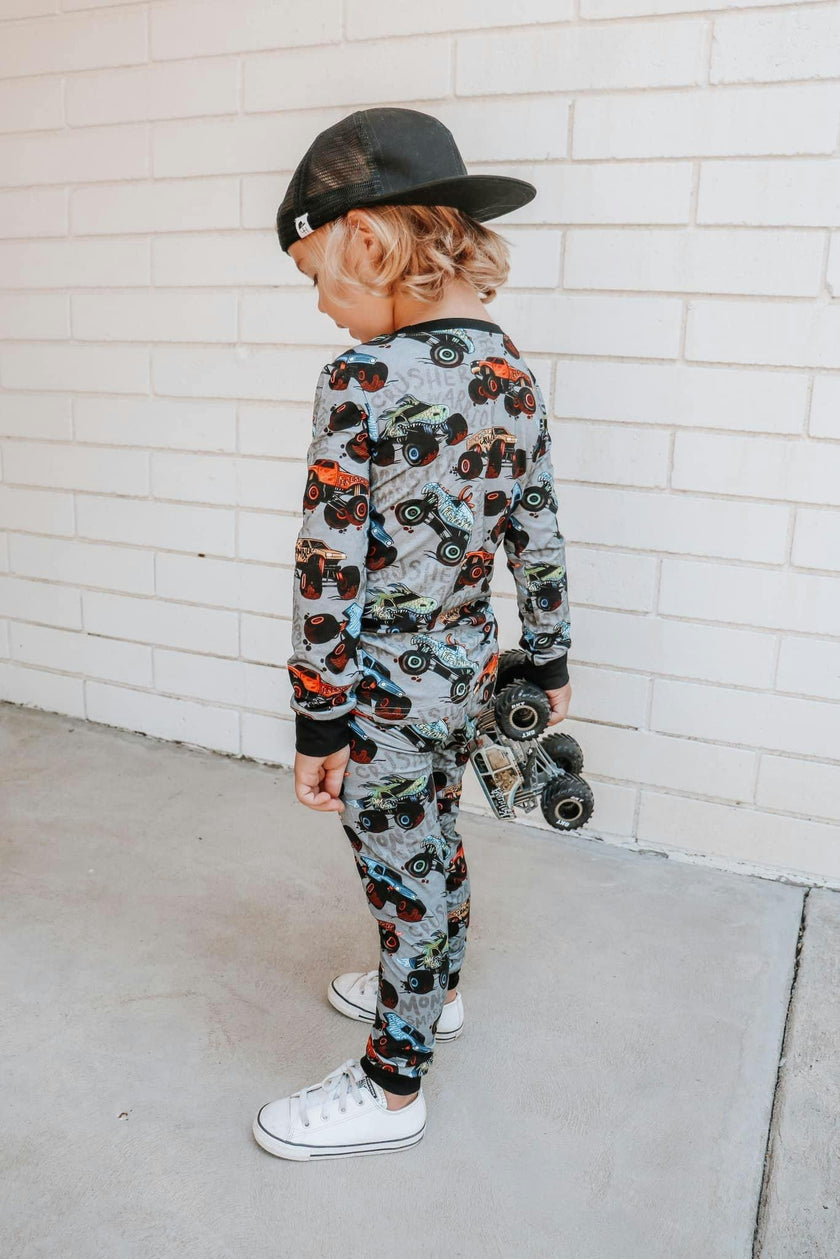 Monster Jams 2 Piece Pajama Set