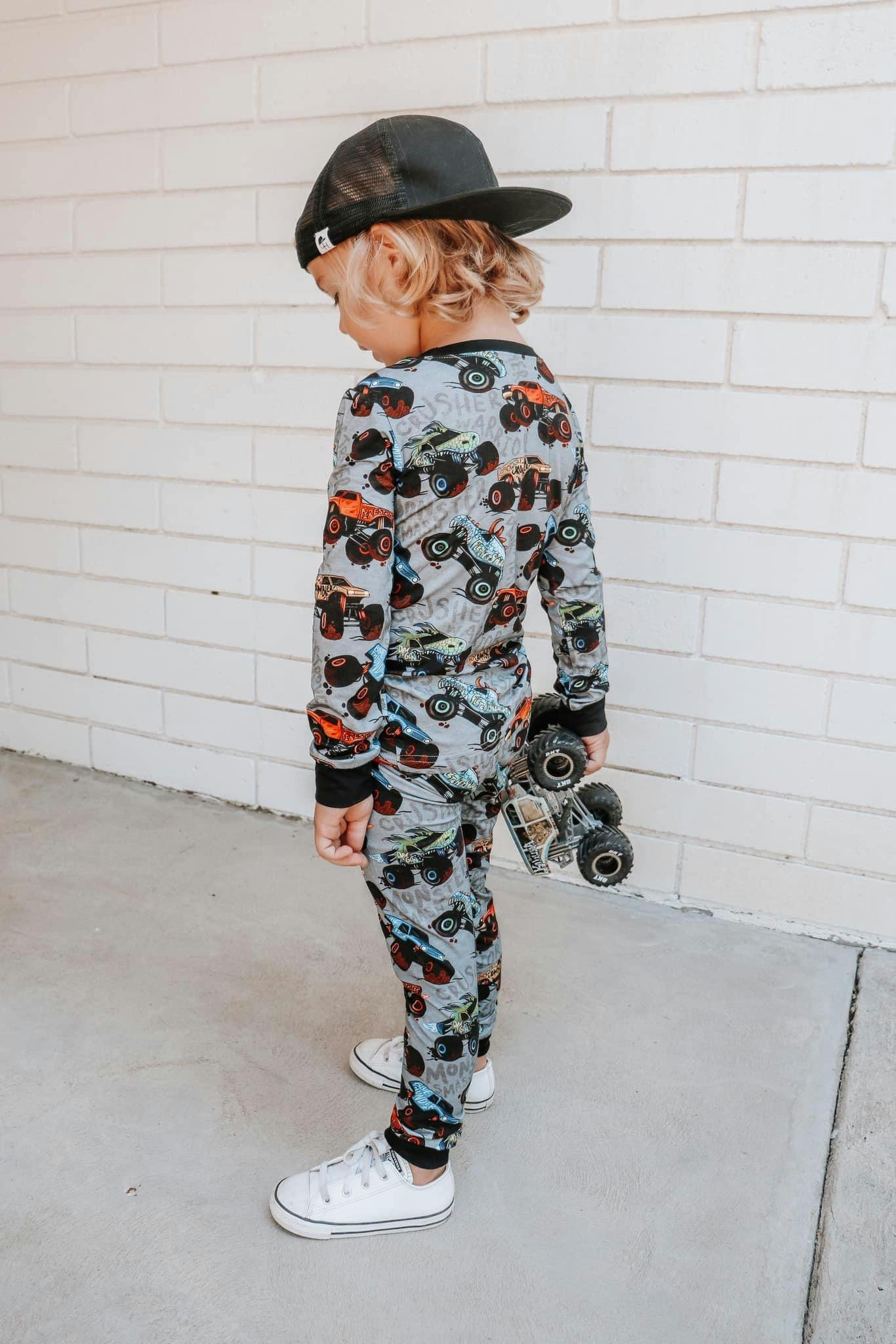 Monster Jams 2 Piece Pajama Set