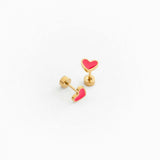 Enamel Neon Pink Heart