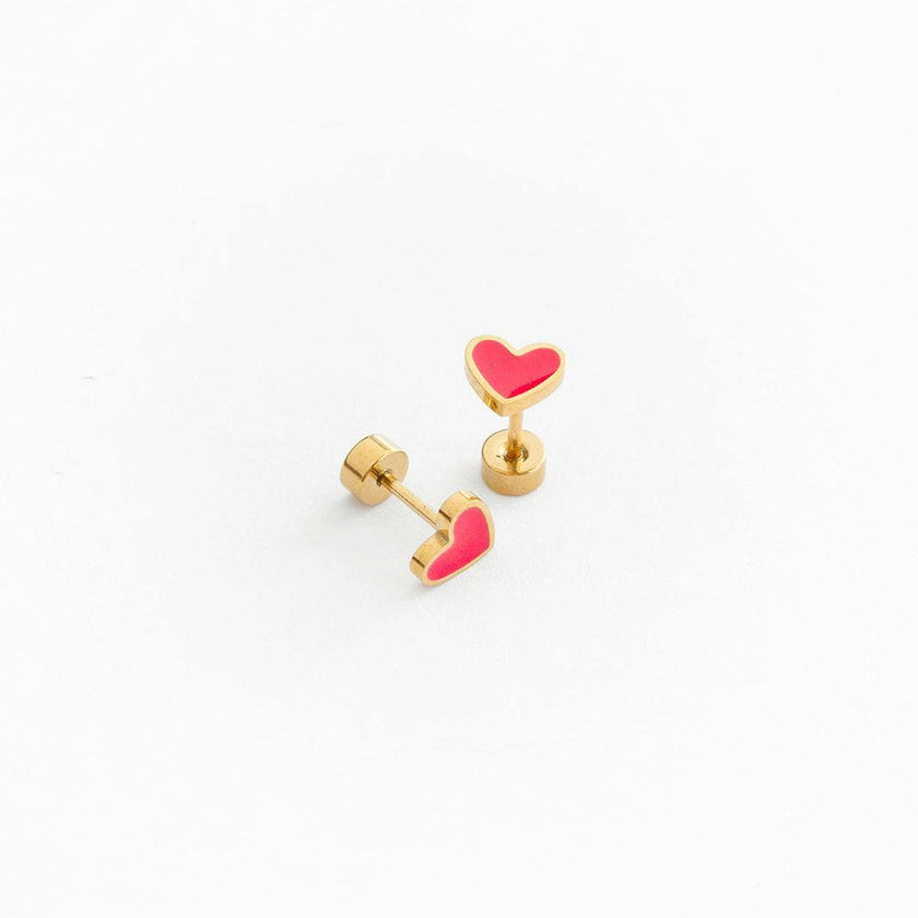 Enamel Neon Pink Heart