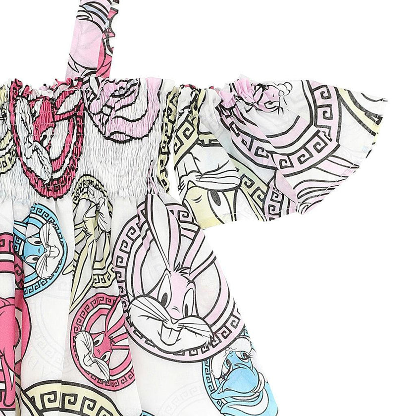 Multicolor Bugs & Lola Muslin Dress