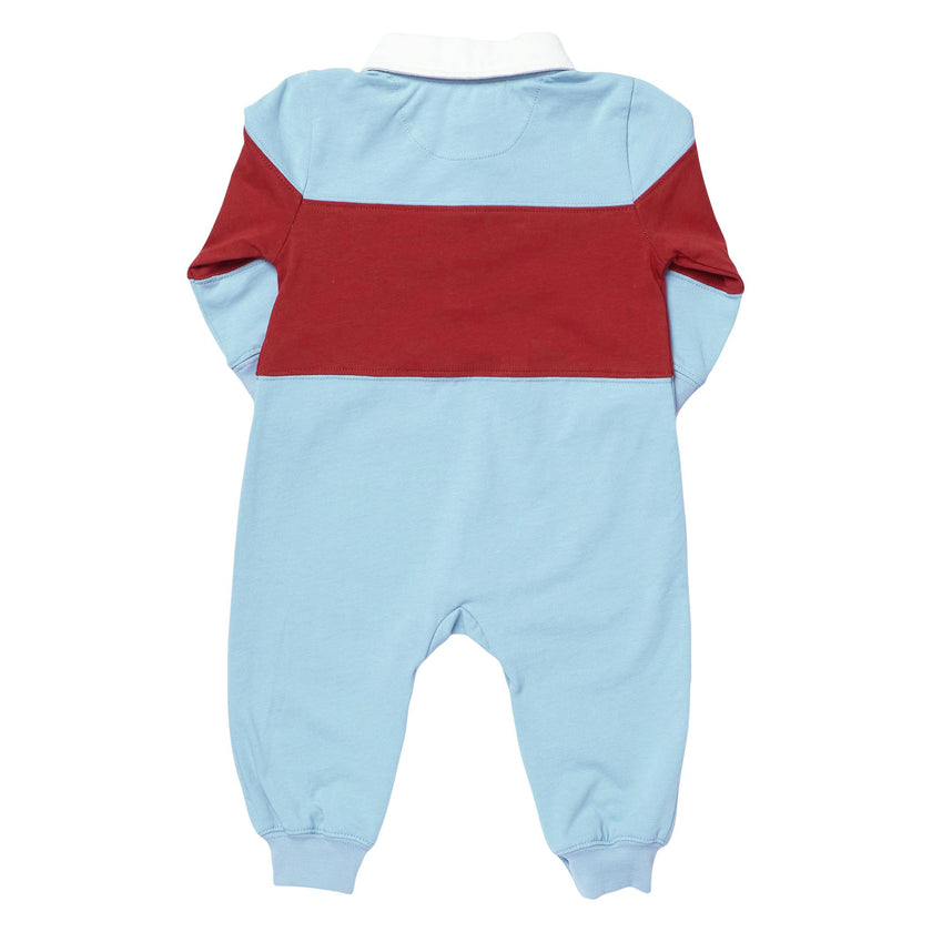 Baby Boys Albert Rugby Jumper - Blue Maroon
