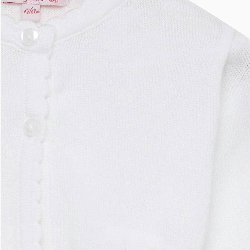 Baby Sophie Cropped Cardigan in White