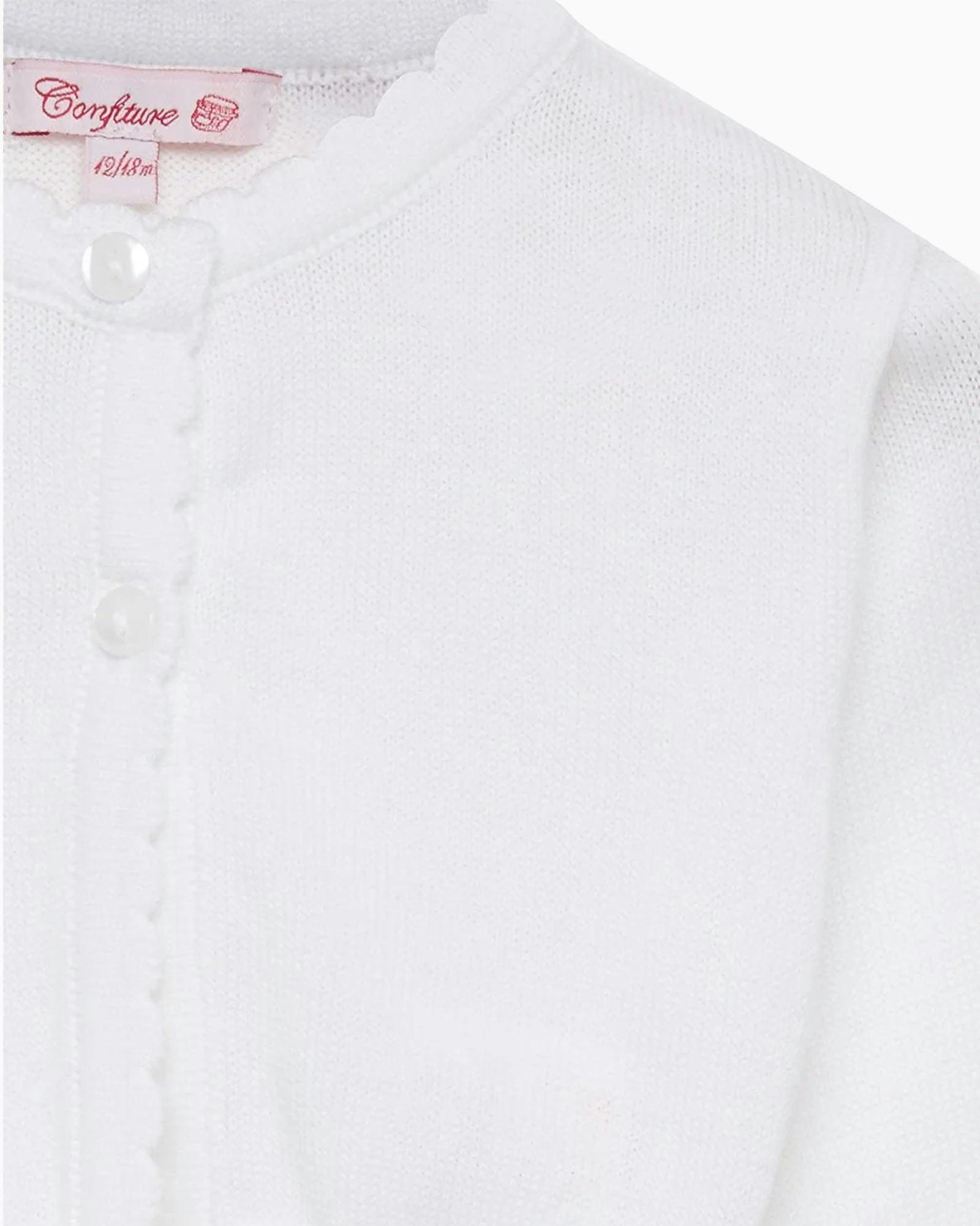Baby Sophie Cropped Cardigan in White