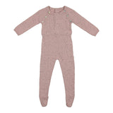 Heather Flecked Long Sleeve Footie
