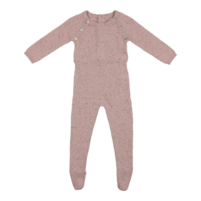 Heather Flecked Long Sleeve Footie